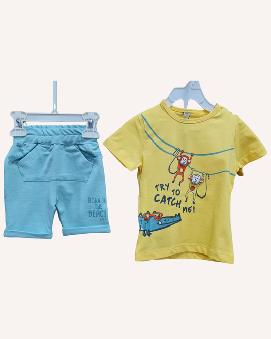 2Pcs Baby Boys Cotton Pajamas Set