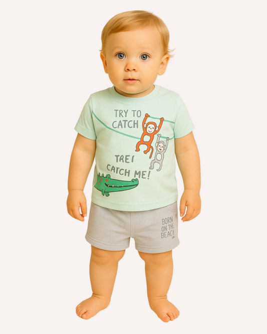 2Pcs Baby Boys Cotton Pajamas Set