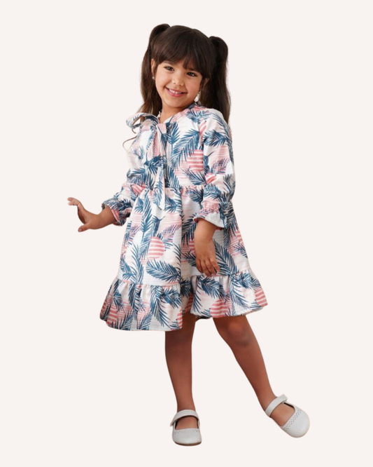 Girls Long Sleeve Summer Dress