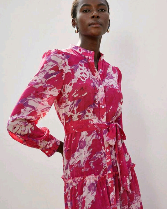 Chiffon Long Sleeve Women Maxi Dress